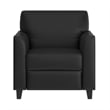 Flash Furniture Hercules Diplomat Leather Upholstered Accent Chair in Black