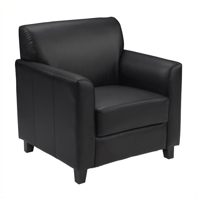 Flash Furniture Hercules Diplomat Leather Chair in Black