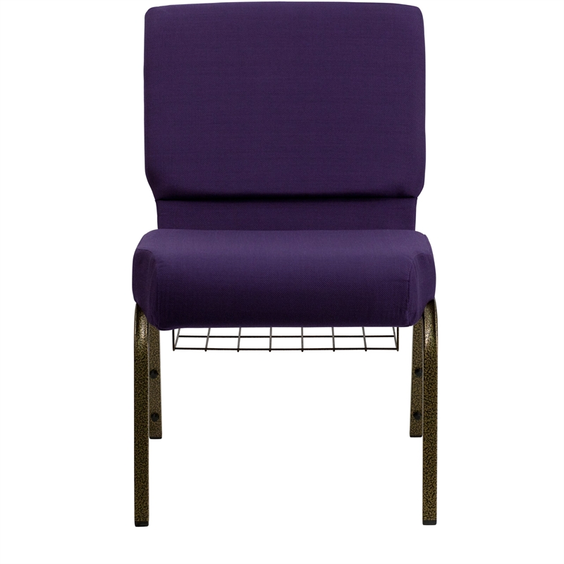 Flash Furniture Hercules Church Guest Chair in Royal Purple