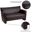 Flash Furniture Hercules Majesty Leather Love Seat in Brown