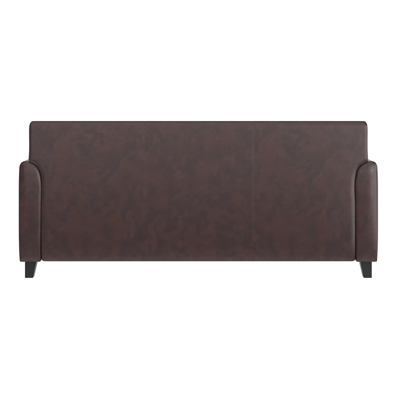 Flash Furniture Hercules Diplomat Leather Sofa in Brown