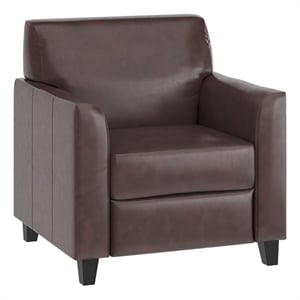 Flash Furniture Hercules Diplomat Leather Chair in Brown