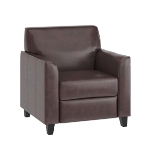 Flash Furniture Hercules Diplomat Leather Chair in Brown