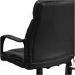 Flash Furniture Massaging Leather Executive Office Chair in Black