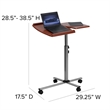 Flash Furniture Adjustable Mobile Laptop Computer Table in Cherry