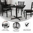 Flash Furniture 36Sq Laminate Table Set In Walnut Top Black Vinyl Seat