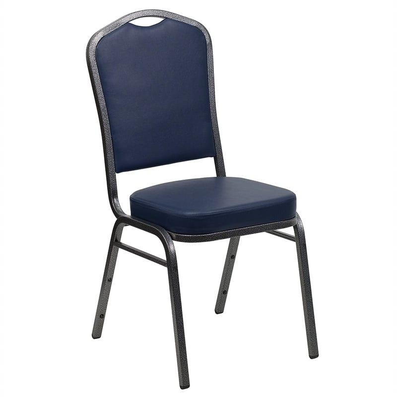 Flash Furniture Hercules Banquet Stacking Chair in Navy