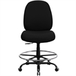 Flash Furniture Hercules Drafting Chair with Extra Wide Seat in Black