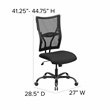 Flash Furniture Hercules Mesh Office Chair in Black