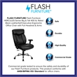 Flash Furniture Hercules Leather Office Chair with Arms in Black