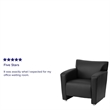 Flash Furniture Hercules Majesty Leather Chair in Black and Cherry