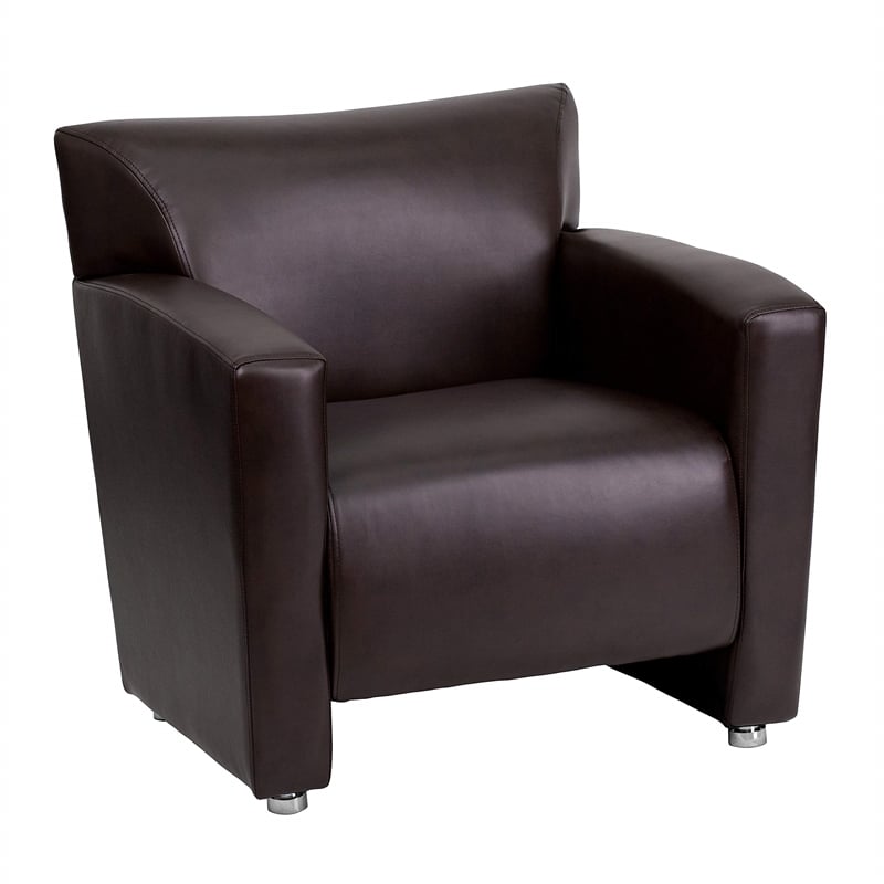 Flash Furniture Hercules Majesty Leather Chair in Brown