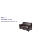 Flash Furniture Hercules Diplomat Leather Loveseat in Brown