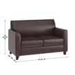 Flash Furniture Hercules Diplomat Leather Loveseat in Brown