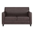 Flash Furniture Hercules Diplomat Leather Loveseat in Brown