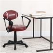Flash Furniture Football Office Swivel Chair with Arms in Brown and Black