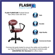 Flash Furniture Football Office Swivel Chair with Arms in Brown and Black