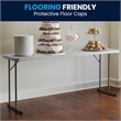 Flash Furniture Waterproof Plastic/Metal Folding Training Table in Granite White