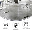 Flash Furniture Waterproof Plastic/Metal Folding Training Table in Granite White