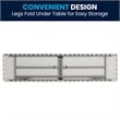 Flash Furniture Waterproof Plastic/Metal Folding Training Table in Granite White