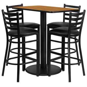 Flash Furniture Jamie 24&quot x 42&quot Laminate Table w/4 Metal Barstools