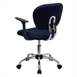 Flash Furniture Mid-Back Mesh Office Swivel Chair with Arms in Navy