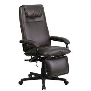 flash furniture leather high back reclining executive office swivel chair