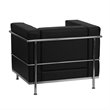 Flash Furniture Hercules Regal Leather Chair in Black