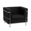 Flash Furniture Hercules Regal Leather Chair in Black
