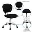 Flash Furniture Mid-Back Mesh Office Swivel Chair in Black and Chrome