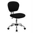 Flash Furniture Mid-Back Mesh Office Swivel Chair in Black and Chrome