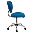 Flash Furniture Mid-Back Mesh Office Swivel Chair in Turquoise