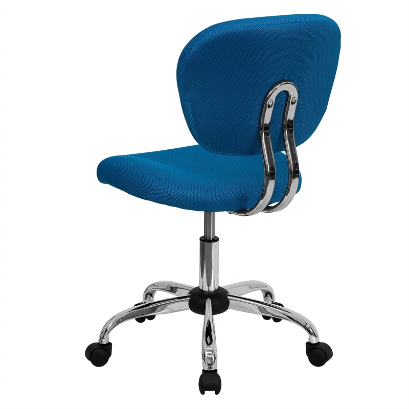 Flash Furniture Mid-Back Mesh Office Swivel Chair in Turquoise