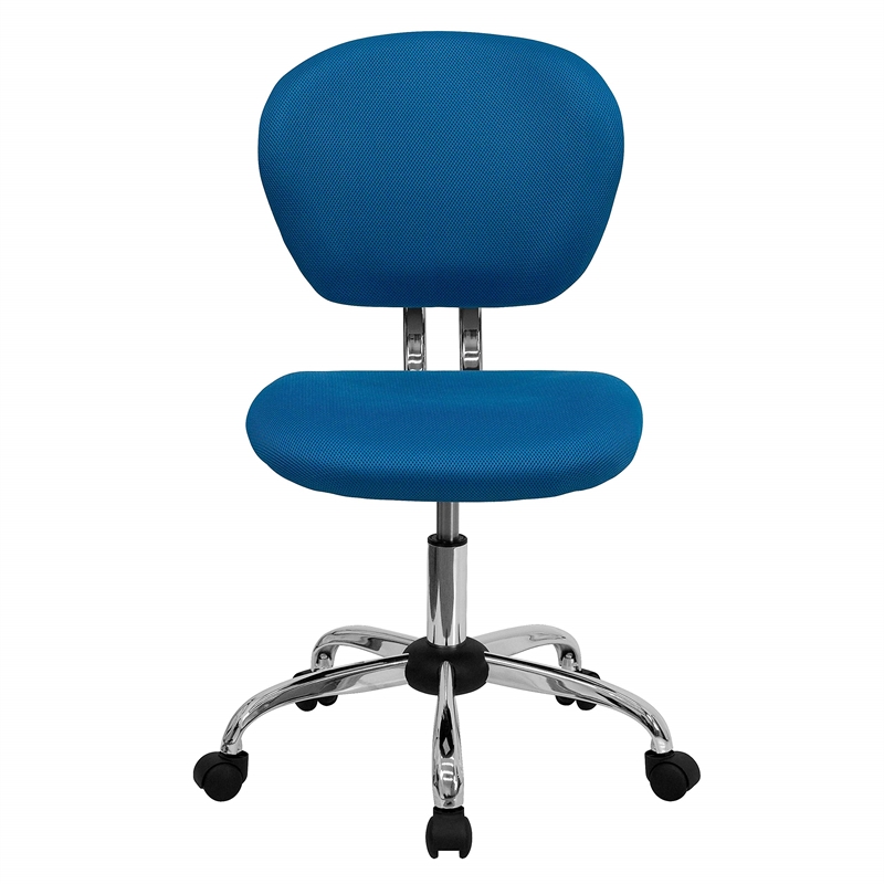 Flash Furniture Mid-Back Mesh Office Swivel Chair in Turquoise