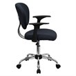 Flash Furniture Mid-Back Mesh Office Swivel Chair with Arms in Gray