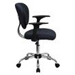 Flash Furniture Mid-Back Mesh Office Swivel Chair with Arms in Gray