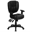 Flash Furniture Mid Back Ergonomic Task Office Chair with Arms in Black