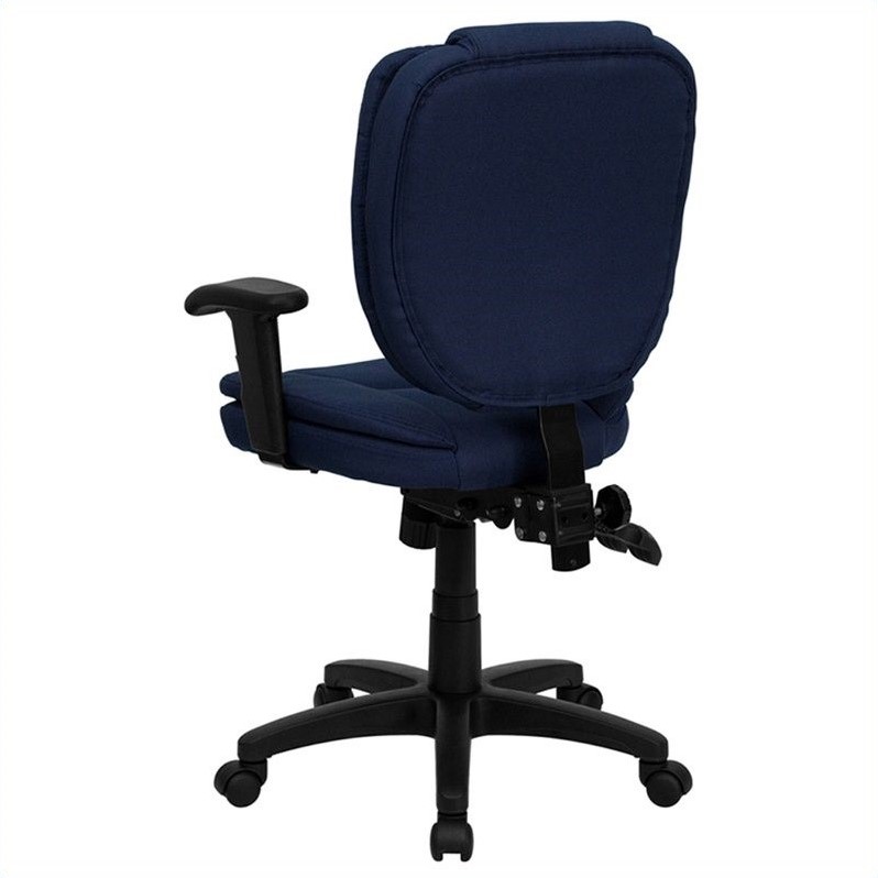 Mid Back Ergonomic Task Office Chair With Arms In Navy Blue Go Mid Back Ergonomic Task Office Chair With Arms In Navy Blue