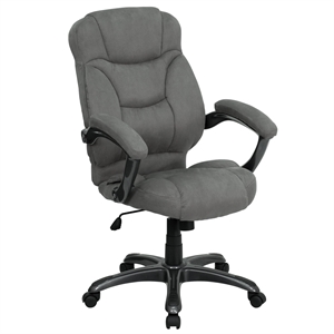 Flash Furniture High Back Gray Microfiber Upholstered Office Chair