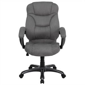 Flash Furniture High Back Gray Microfiber Upholstered Office Chair