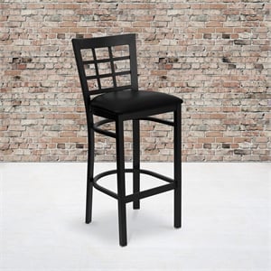 Flash Furniture Hercules Series 31&quot Metal Bar Stool in Black