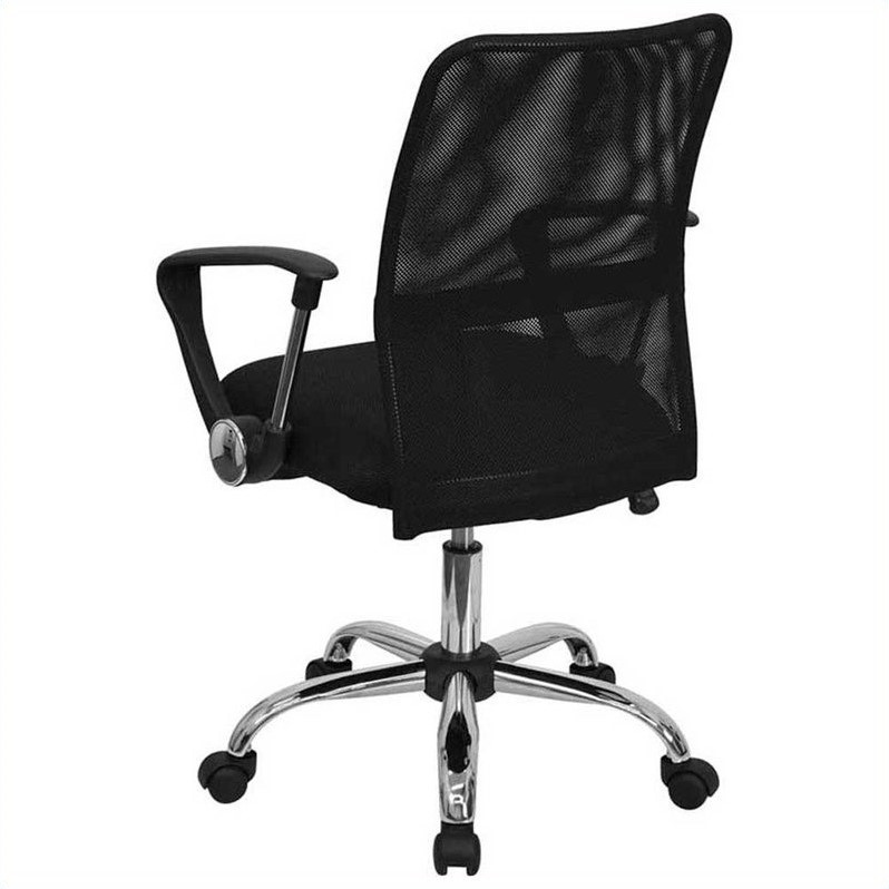 Flash Furniture Mid Back Black Mesh Computer Office Chair With