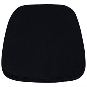 Flash Furniture Soft Black Fabric Chiavari Chair Cushion