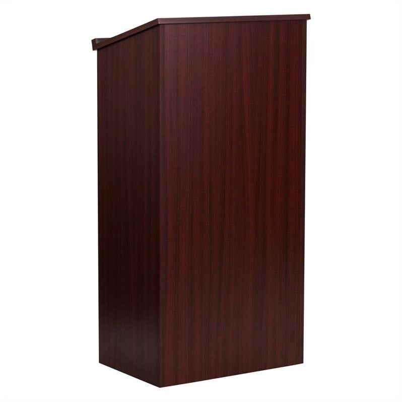 Flash Furniture Stand-up Lectern in Mahogany