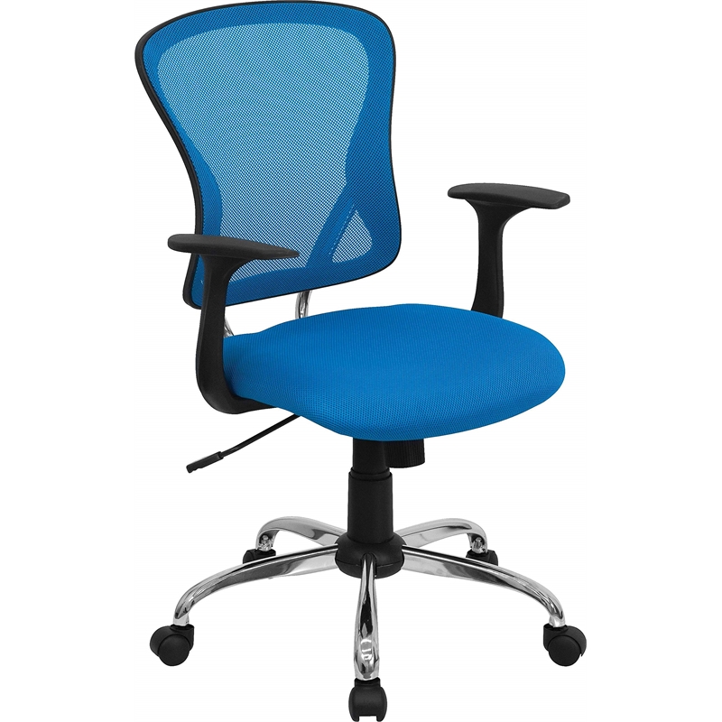Flash Furniture Mid Back Mesh Office Chair in Blue
