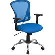 Flash Furniture Mid Back Mesh Office Chair in Blue