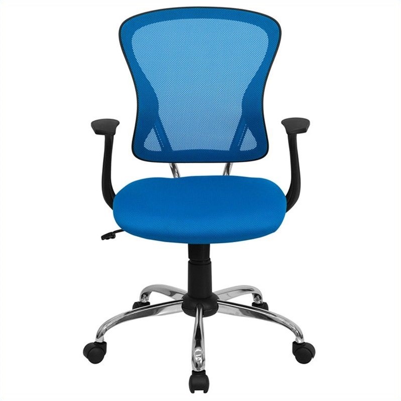 Flash Furniture Mid Back Mesh Office Chair in Blue