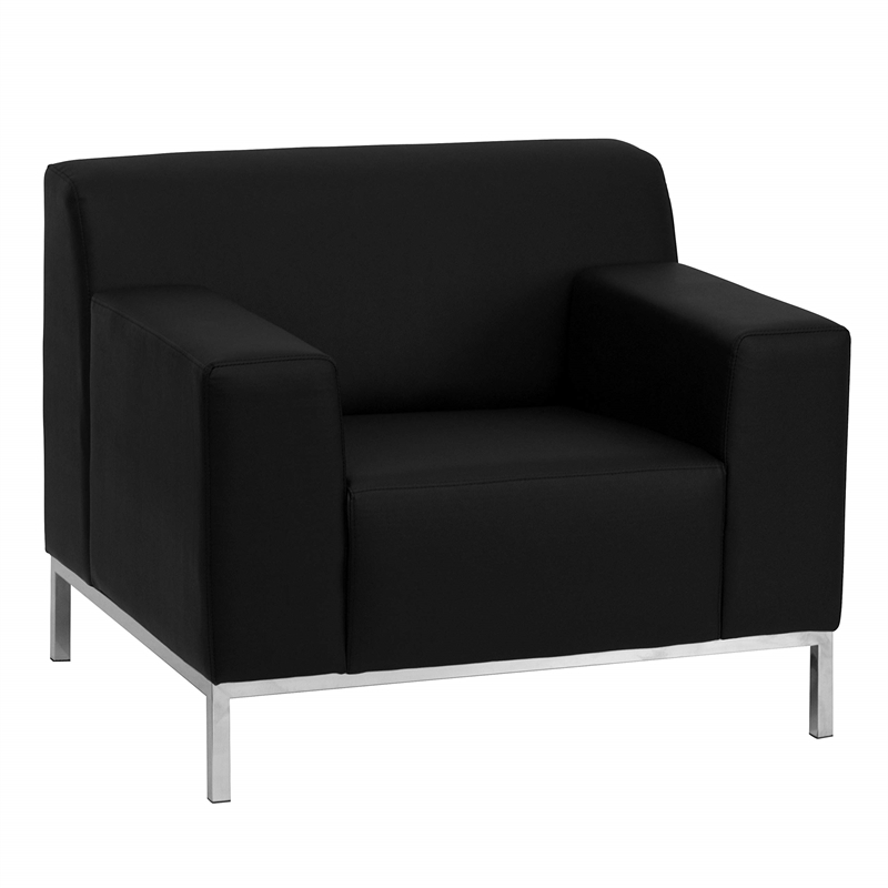 Flash Furniture Hercules Definity Series Contemporary Sofa in Black