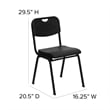 Flash Furniture Hercules Plastic Classroom Stacking Chair in Black