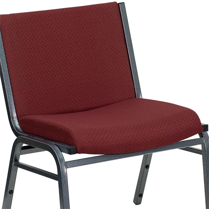 Flash Furniture Hercules Extra Wide Stacking Chair in Burgundy